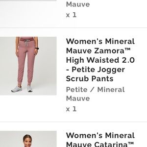 FIGS | Mineral Mauve High Waisted 2.0 Petite Jogger Scrub Pants SP